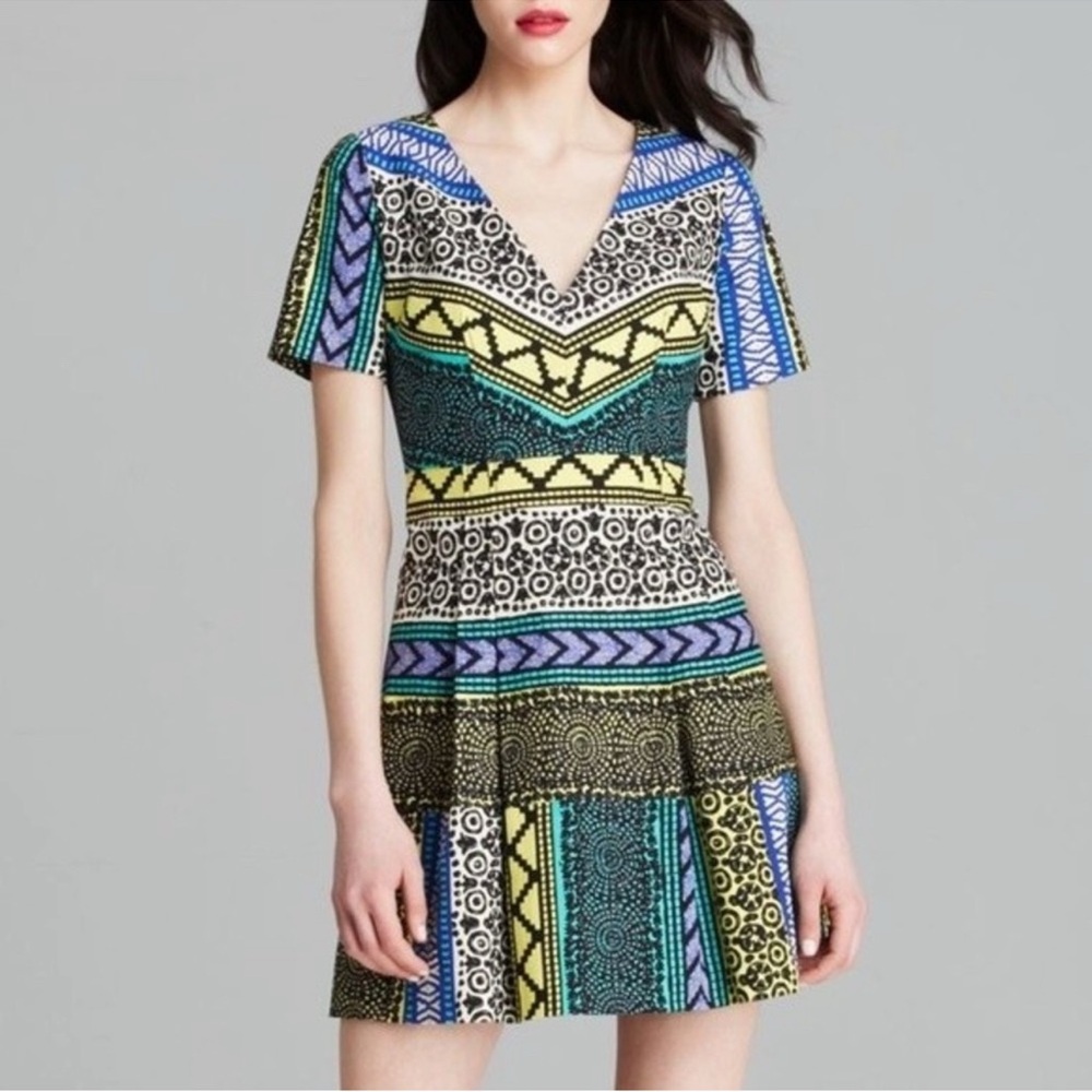 Multicolor Patterned Dress - Picture 1 of 9